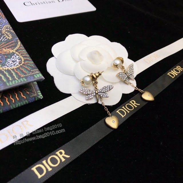Dior飾品 迪奧經典熱銷款金色復古蝴蝶JADIOR耳釘耳環  zgd1384